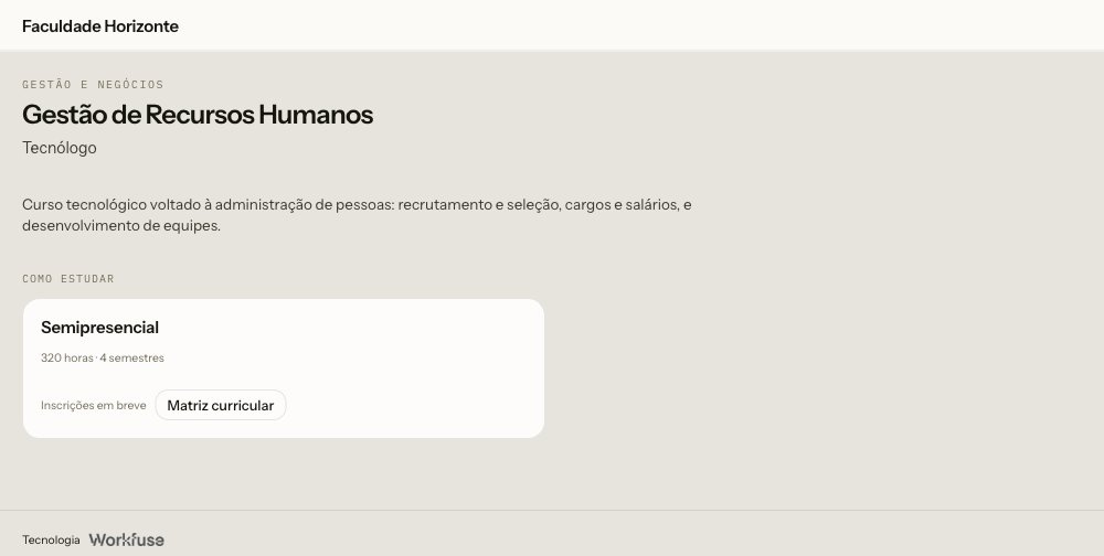 Um curso sem edital aberto